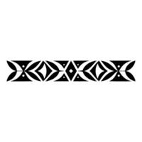 Abstract Geometric Black And White Border, Seamless Pattern vector