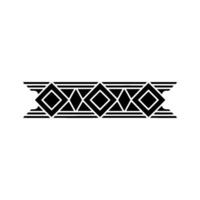 Geometric Black White Border, Abstract Art Deco, Decorative Element vector