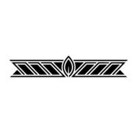 Geometric Leaf Border Modern, Minimalist Style, Illustration vector