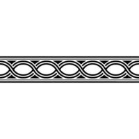 Intricate Border Geometric Black And White Pattern On Light Background vector