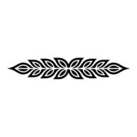 Minimalist Black Leafy Pattern On White Background vector