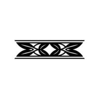 Minimalist Leaf Motif Border Element, Modern Abstract Art vector