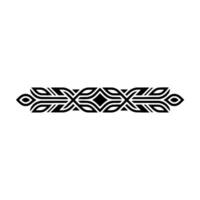 Black Ornate Line Border On White Background, Decorative Element vector