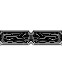 Black White Circuit Board Background, Technology vector