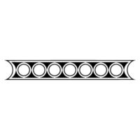 Minimalist Geometric Border Black Circles On Gradient Background vector