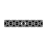 Geometric Border With Leaf Element, Minimalist vector