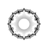 Geometric Radial Sunburst With Teardrop Elements vector