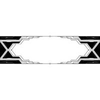 Futuristic Ui Banner Abstract Geometric Frame With Black Gold Accents vector