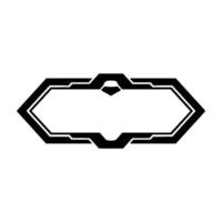 Futuristic Tech Frame With Glowing Accents On White Background vector