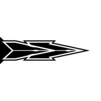 Geometric Arrow In Monochrome Modern, Directional Concept vector