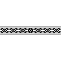 Black Celtic Knot Border On White Background, Geometric vector