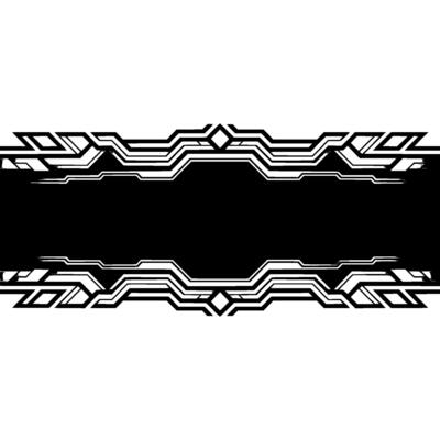 Abstract Tech Frame Black White Geometric For Titles, Backgrounds
