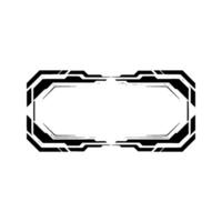 Futuristic Interface Element Rectangular Frame, Scifi Ui, Tech Background vector