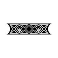 Minimalist Decorative Border Geometric Foliage Pattern vector