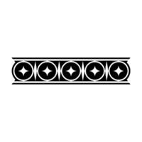 Geometric Decorative Border Minimalist Black And White Pattern vector