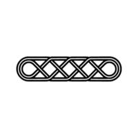 Geometric Knot Pattern In Black White Abstract On White Background vector