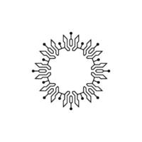 Geometric Technology Circuitry Ring, Minimalist vector