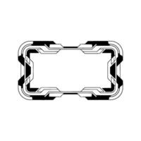 Futuristic Ui Frame, Minimalist Tech Border, Empty Space For Text vector