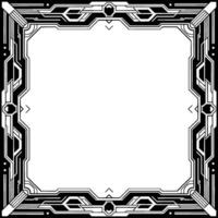 Art Deco Square Frame Geometric, Bold, And Minimalist vector