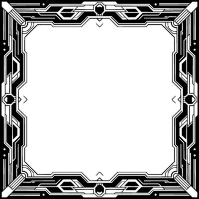 Art Deco Square Frame Geometric, Bold, And Minimalist