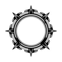 Art Deco Starburst Frame Monochrome Element vector