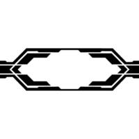 Futuristic Tech Frame With Glowing Elements On White Background vector