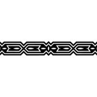 Geometric Border Monochrome, Abstract, Decorative Element vector