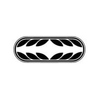 Minimalist Leaf Pattern Elegant Black And White Decorative Element vector