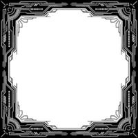 Art Deco Frame Geometric Black And White, Empty Space For Text vector
