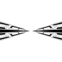 Abstract Futuristic Black And White Perspective Lines vector
