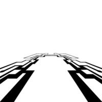 Abstract Futuristic Circuitry Path In Perspective vector