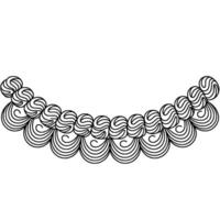 Abstract Black And White Swirl Pattern Border vector