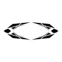 Geometric Abstract Black Shapes On White, Modern Element vector