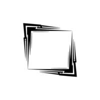 Geometric Black And White Frame, Modern Border Element vector