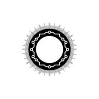 Geometric Tech Element With Radial Lines On White Background vector