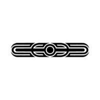 Retro Ornament Circular Geometric Emblem On White vector