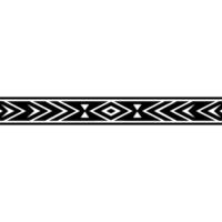Geometric Black Border On White, Aztec Pattern, Decorative Element vector