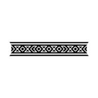 Geometric Border In Black White Elegant Decorative Element vector