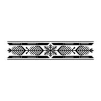 Black And White Decorative Snowflake Border On Gradient Background vector
