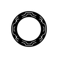 Abstract Geometric Circle With Metallic Accents On Gradiant Backdrop vector