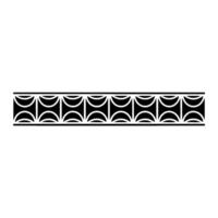 Geometric Patterned Border Black And White Decorative Element vector
