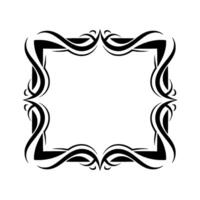 Elegant Geometric Frame With Swirling Lines, Illustration vector