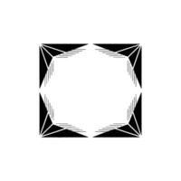Geometric Frame Minimalist Art Deco Style On White Background vector
