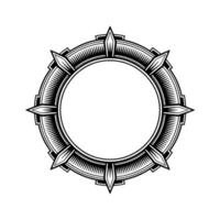 Ornamental Circular Monochrome Element For Logos, Frames, Or Emblems vector