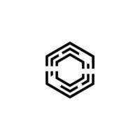 Geometric Hexagon On White Background vector