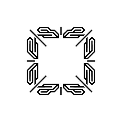 Geometric Frame Modern, Abstract Border With Minimalist Lines