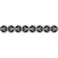 Geometric Decorative Border In Black And White On Grey Background vector