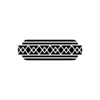 Abstract Geometric Patterned Element In Black And White vector