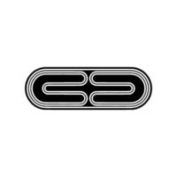 Minimalist Black And White Capsule On White Background vector