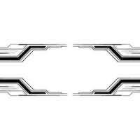 Futuristic Technology Frame In Black And White vector